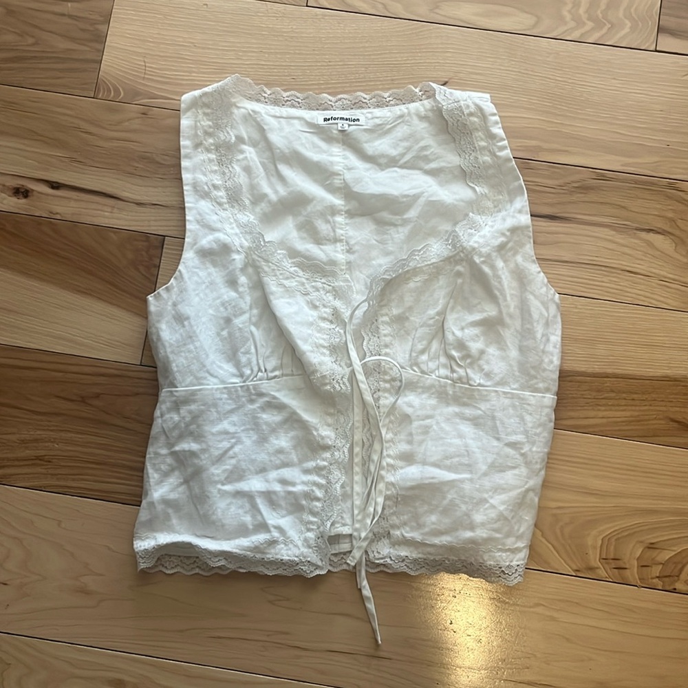 Reformation tie front top